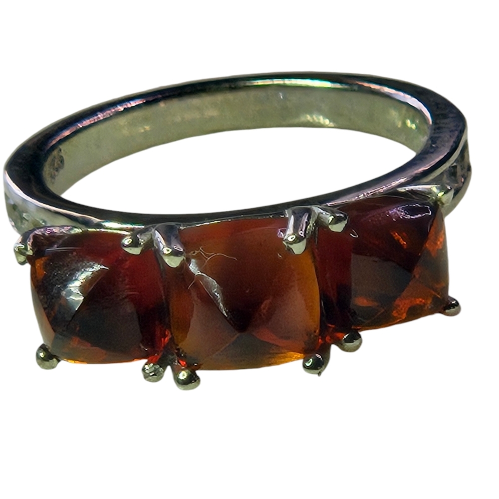 Citrine and Zircon Ring